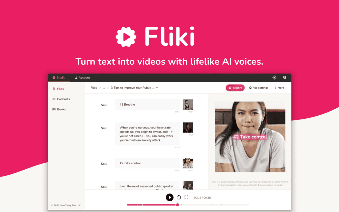 Comment créer des vidéos et des doublages vocaux à partir de texte avec FLIKI AI.